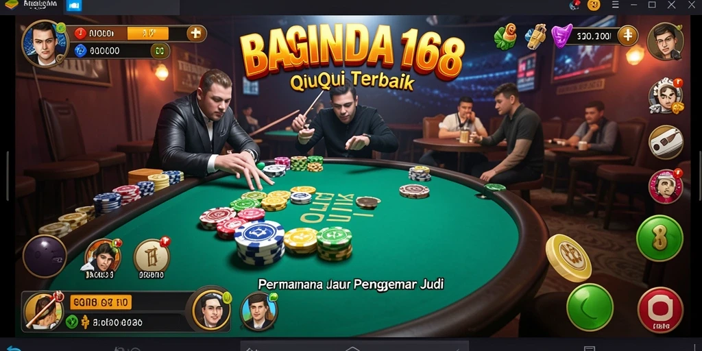 Tampilan dinamis gameplay QiuQiu yang mengasyikkan.