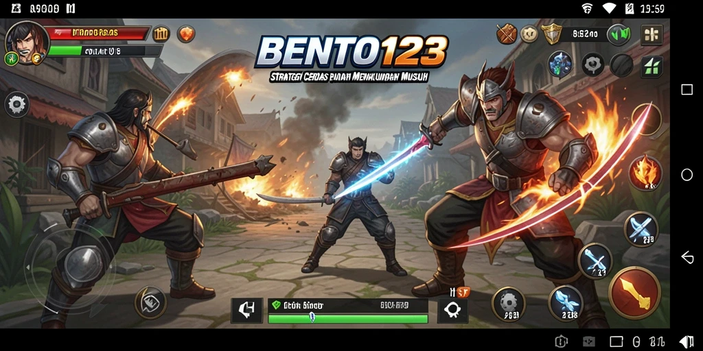 Screenshot BENTO123 menunjukkan pertempuran strategis yang intens dan mendebarkan.