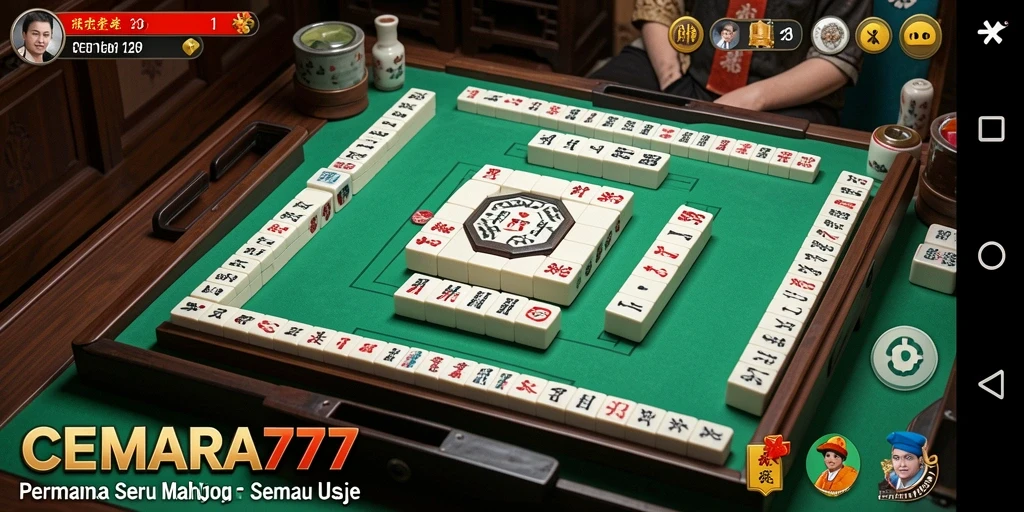 Screenshot CEMARA777 menampilkan gameplay asyik Mahjong yang menarik.
