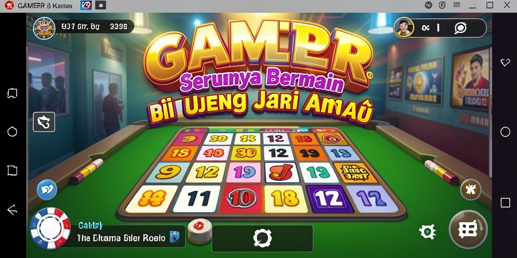 Tampilan utama GAMERP menampilkan suasana seru permainan Bingo.