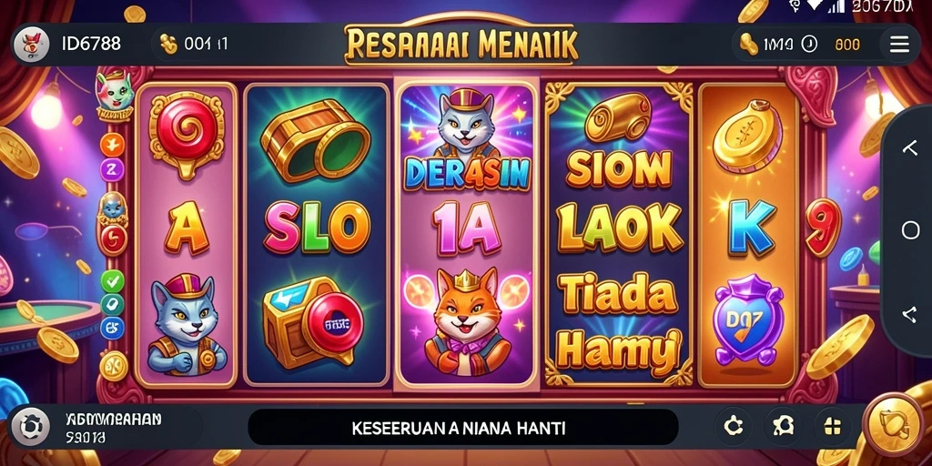 Tangkapan layar gameplay ID6788 yang menunjukkan fitur slot yang menarik.