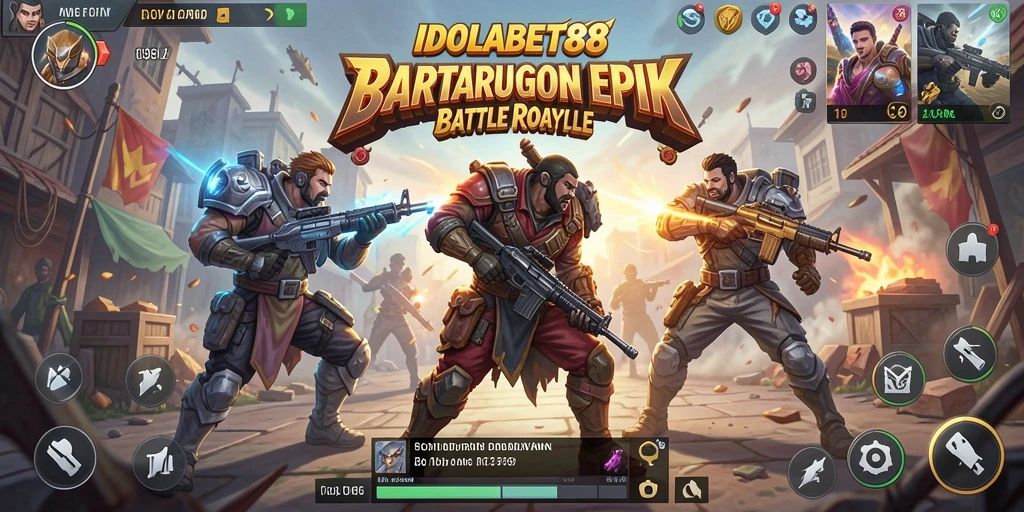 Gameplay seru IDOLABET88 saat pertempuran Battle Royale.