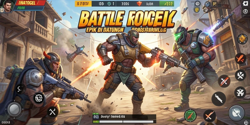 Tampilan gameplay seru di dunia Battle Royale
