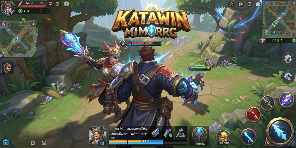 Tampilan gameplay menakjubkan dalam KATAWIN dengan karakter dan pemandangan yang spektakuler.