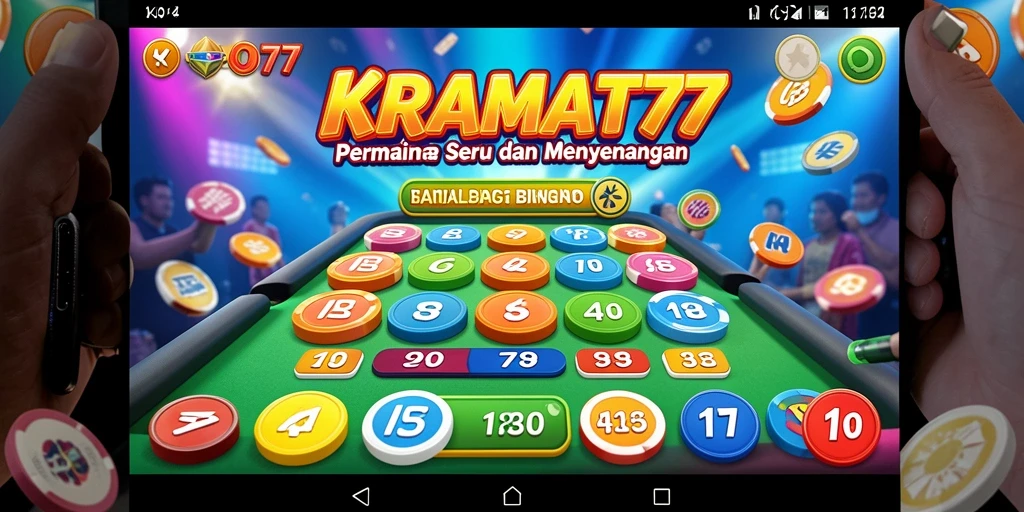 Screenshot gameplay KRAMAT77 menampilkan momen seru saat bermain Bingo.