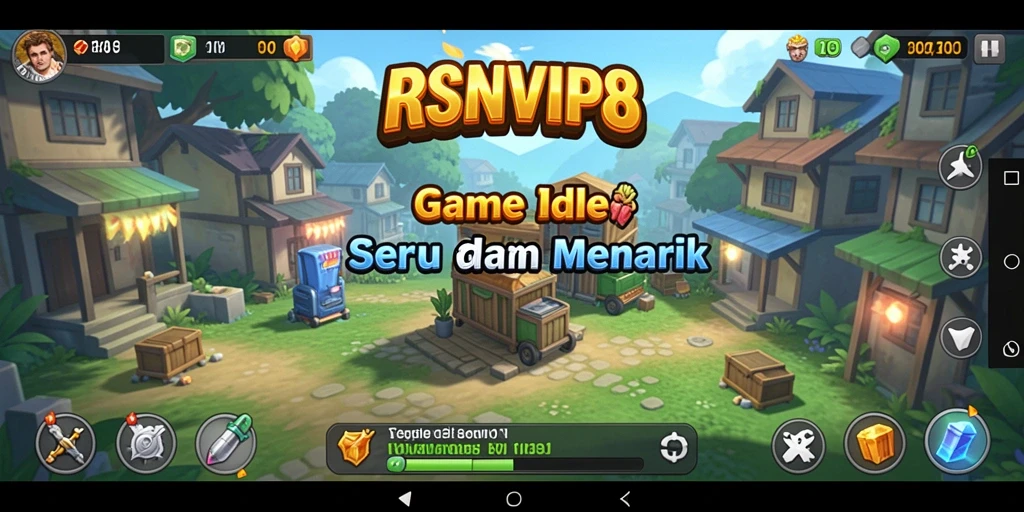 Tampilan screenshot utama RSNVIP8 yang menampilkan gameplay Idle.