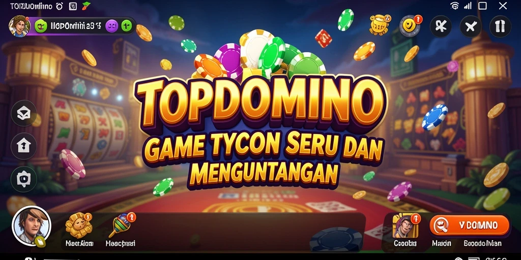 Tampilan gameplay menarik dari TOPDOMINO yang penuh strategi.