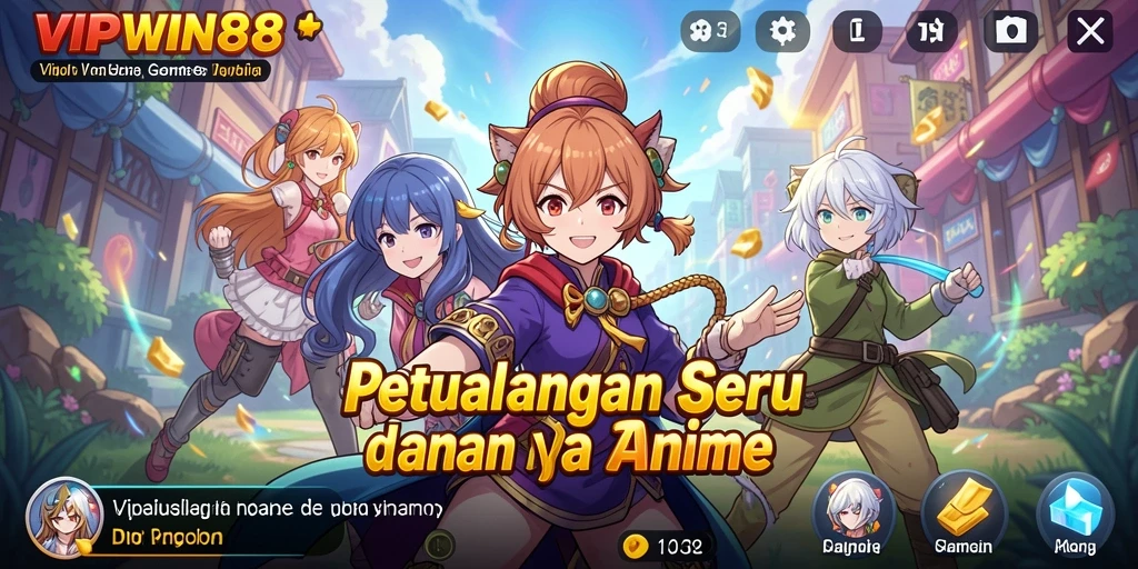 Gameplay menarik dan penuh aksi dalam dunia anime.